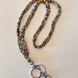 Colorful Beaded Lanyard Necklace